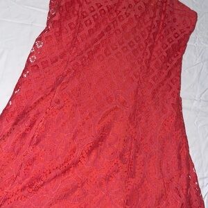 Sequin Hearts pink/red Lace Mini Dress